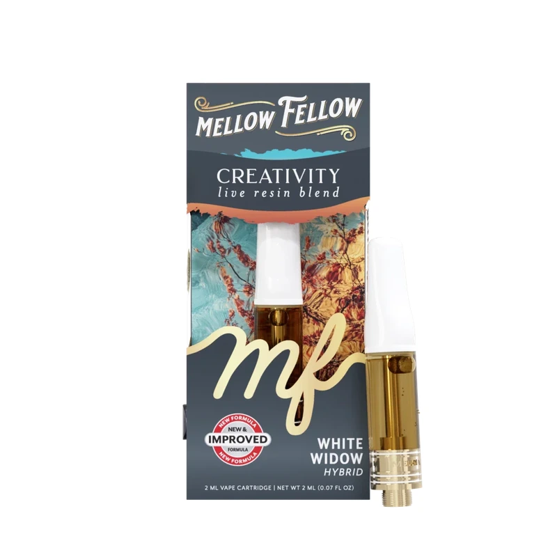 Mellow Fellow Creativity Live Resin 2ml Vape Cartridge White Widow Hybrid