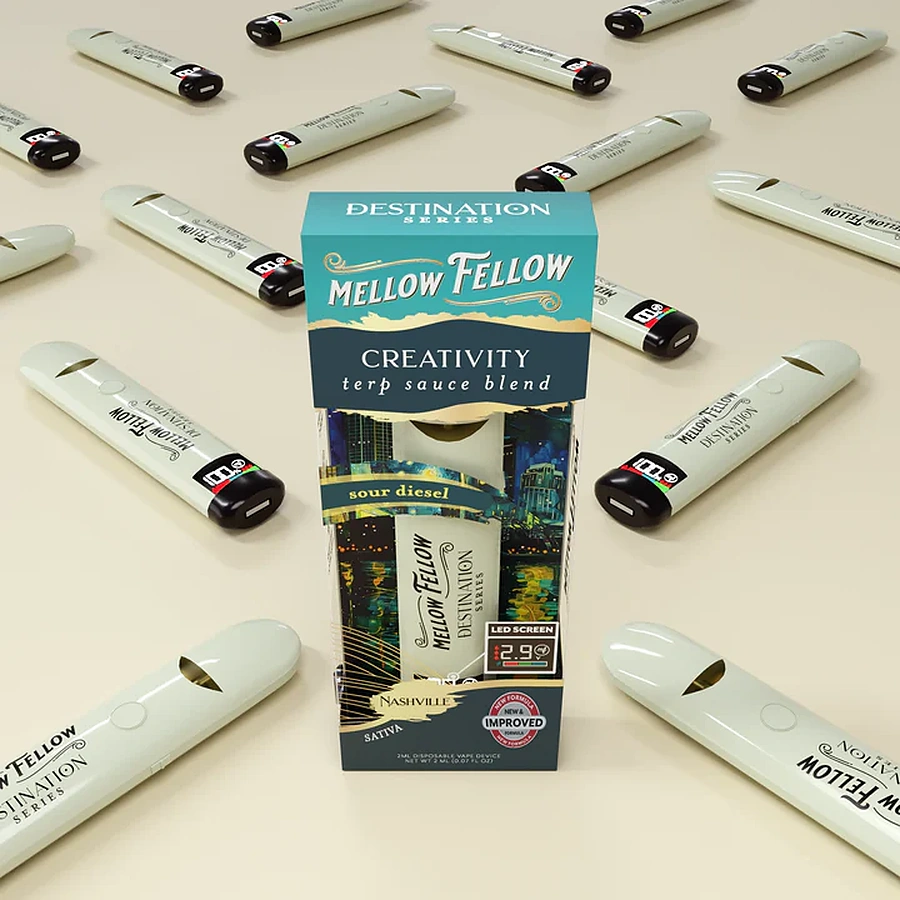 Mellow Fellow Vape Cartridges — 510-thread, Live Resin, THCp