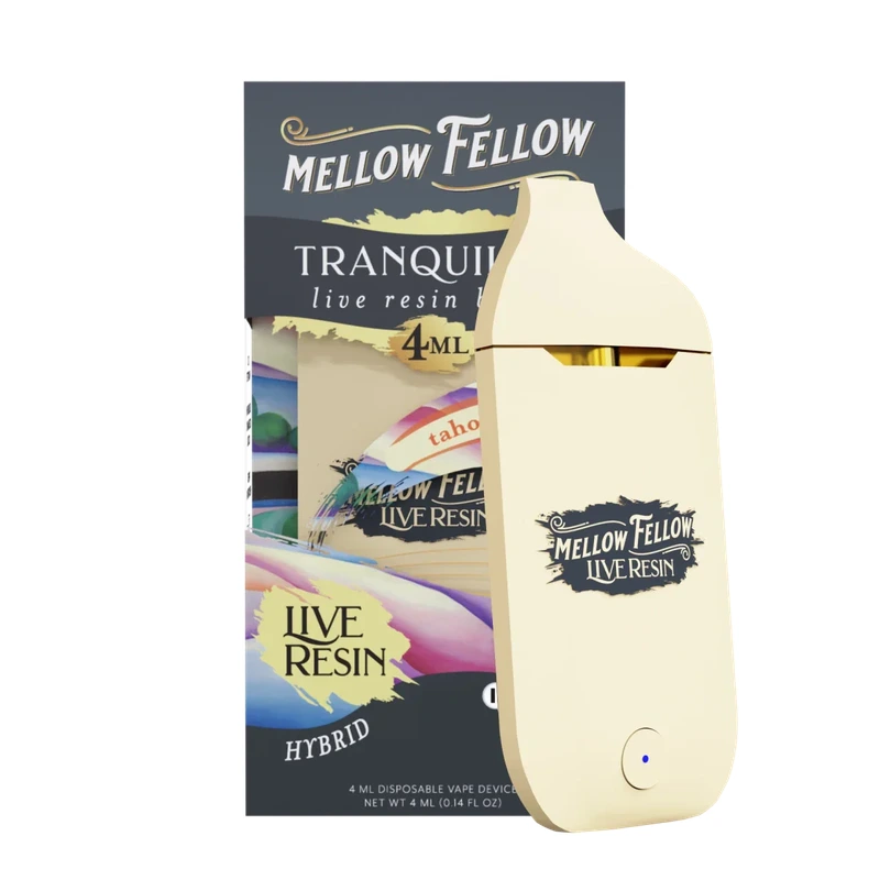 Mellow Fellow Tranquility Blend 4ml Live Resin Disposable Vape Tahoe OG